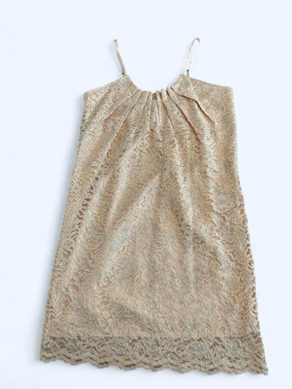 Vintage Moda International Victorias Secret Lace Slip Dress 6 Pink Champagne Y2K